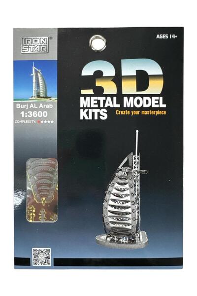 OEM Burj Al Arab 3D metal model, scale 1:3600