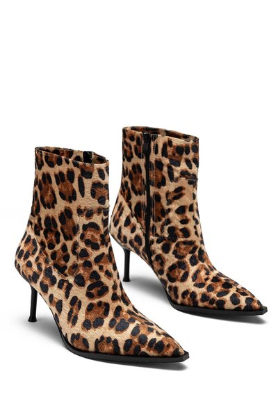 Dedos Γυναικείες μπότες βραδινού φορέματος με ψηλό τακούνι με φερμουάρ, καθημερινές μπότες με μυτερή μύτη 1425