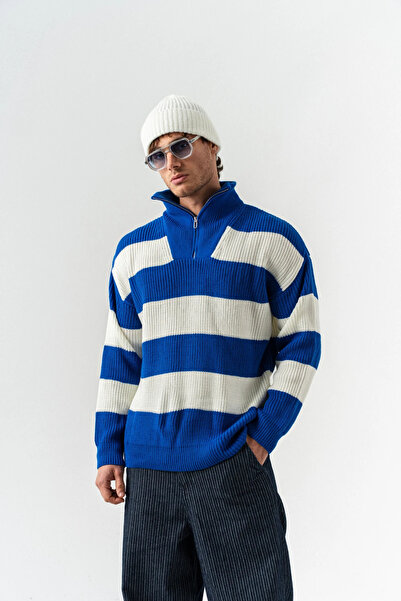 go gang own Haven Yarım Fermuarlı Polo Yaka Kazak