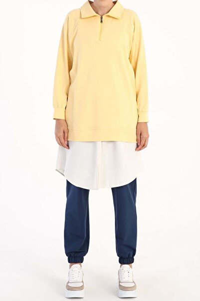 ALLDAY Ecru-İçlik Cotton Shirt Skirt