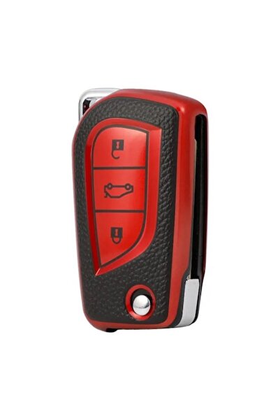 OEM Red key case for Toyota Rav4, Auris, Corolla, Verso, Yaris, C-HR, Aygo, A...