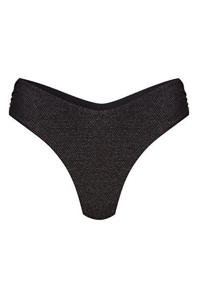 ESOTIQ Women's Bikini Bottom Briefs Swim Panties with Metallic Thread Shimmering | Stardust