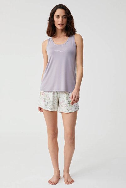 Catherine's Catherines Soft Textured Fabric Thick Strap Women's Shorts Pajama Set