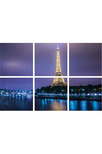 Sasb لوحة فنية جدارية بدون إطار من 6 قطع - متعددة الألوان