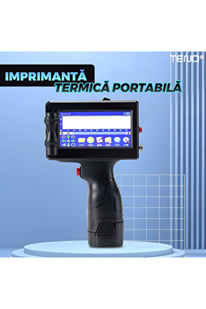Teno "Teno® Portable Thermal Printer, wireless, HP ink, QR codes, barcodes, black