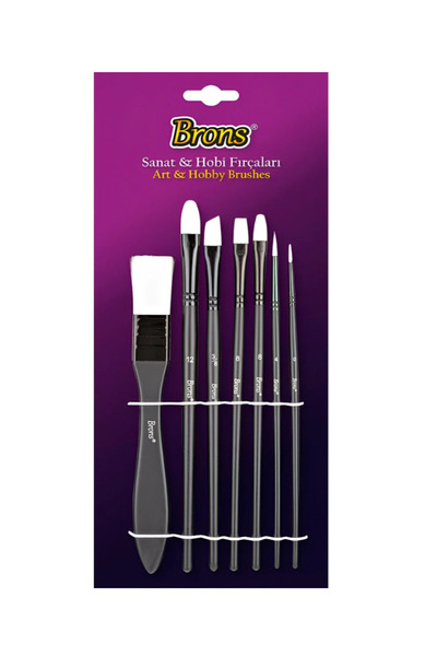 GLANCE Набір пензлів для мистецтва та хобі 19 7" Набір пензлів Чорний