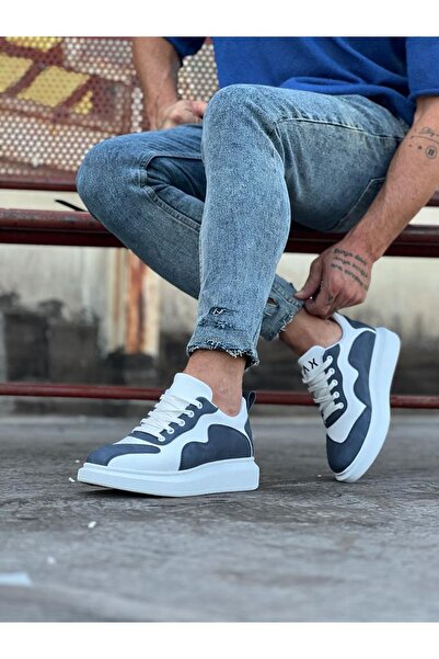 Wagoon WG301 White Blue Men's Casual Shoes