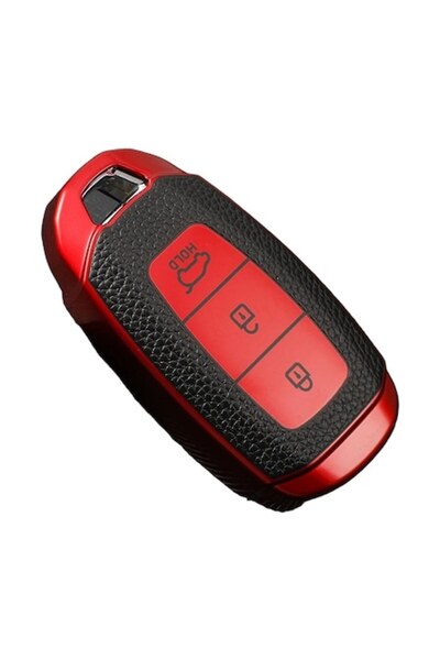 OEM Husa cheie din roșie cu negru Hyundai i30 ix35 ix25 Elantra KONA Solaris Accent Santa Fe Azera Gra