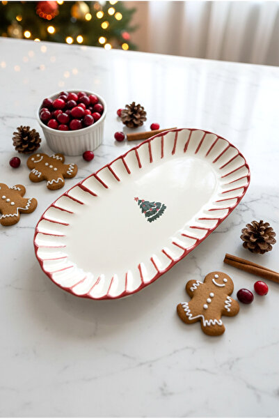FH finehome Christmas Garden Kayık Sunum Tabağı 29cm