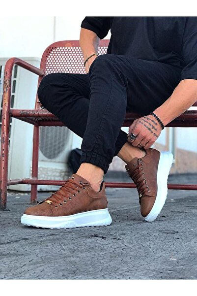 Wagoon WG501 Tan Men's High Sole Shoes