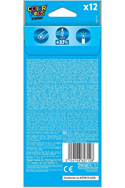 Maped Color Peps Strong Colouring Pencils (Pack of 12)