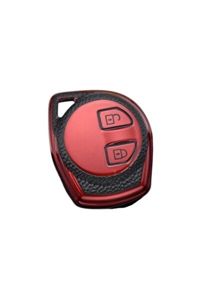 OEM Car key cover, black with red edge, matte TPU silicone – Suzuki Celerio/Liana/Swift/Splash/Alto