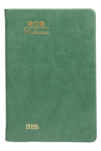 Ece Ajandası 5d Galata 2026 8,5x13 Günlük Ajanda Çizgili Yeşil