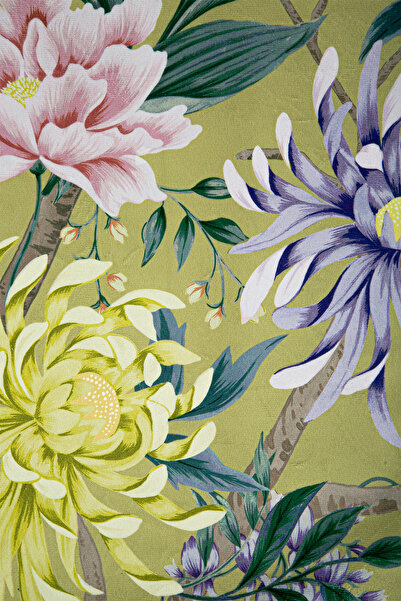 Premier Home Velvet Floral Cushion Cover Green Pink V1 50X50