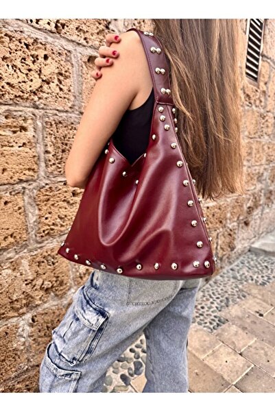 LOVELYSTORE Geantă de umăr pentru femei cu detalii metalice, elegantă aspect ...