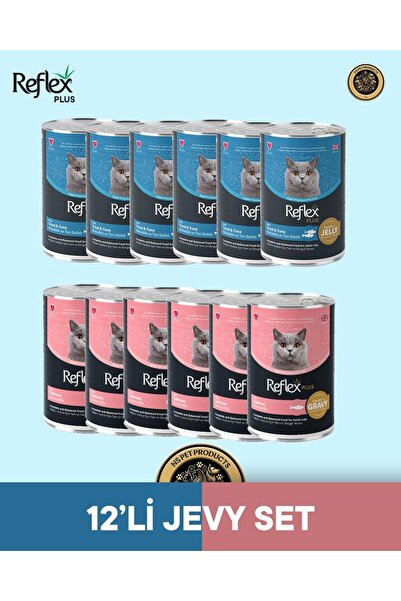 Reflex Plus Kedi Maması 12'li Jevy Set