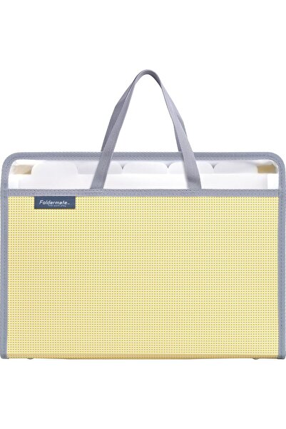 FOLDERMATE Top-Load Expanding Bag with Handle, A4, 6 Pockets, 5 Index Tabs, Zipper, Assorted Colors