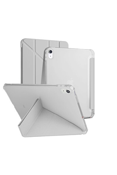 Sneezy iPad 10Th Generation 10.9 Inch 2022 Compatible Triangular Foldable Smart Case with Pen Holder Horizontal Vertical Stand