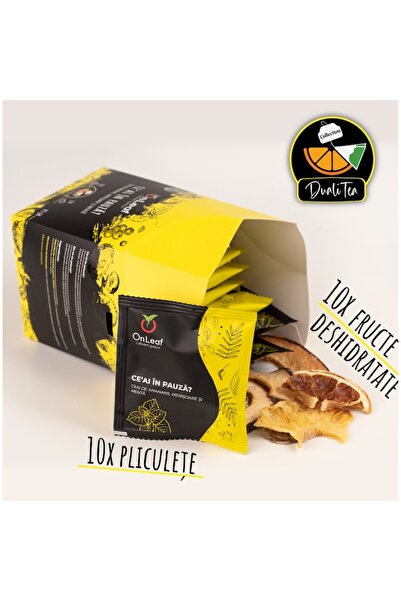 On Leaf Pineapple, Cranberry and Mint Tea, On Leaf, 10 Tea Bags and 10 Pieces of Dried Fruit, 43 g