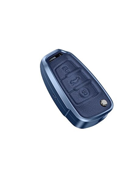 OEM Husă albastră din aluminiu pentru cheie briceag Audi C6 R8 A1 A3 Q3 A4 A5...