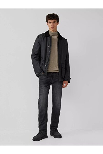 s.Oliver Men's high-neck sweater, cotton, Light brown