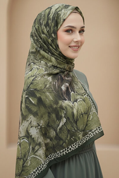 TOFİSA Ръстик Блум серия Бамбук Краш Шал Каки - 28002-HAKI