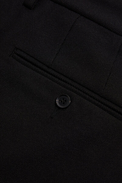 W Collection Diagonal Striped Black Chino Sports Pants