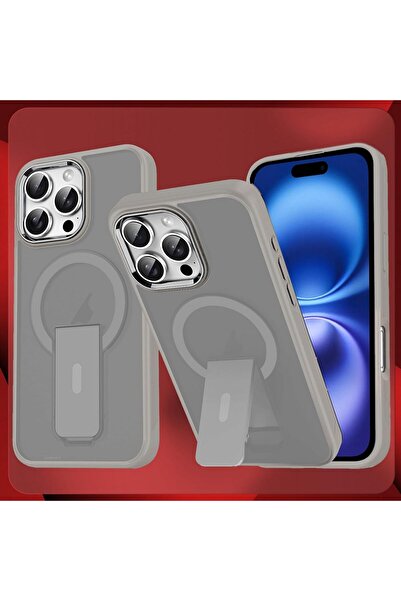 Margoun iPhone 16 Pro Case-Foldable Kickstand,Magnetic Magsafe,TPU+PC (Natural)