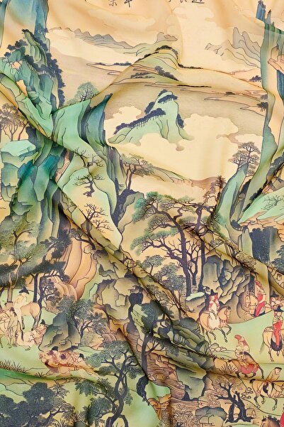 Rumon Far East Themed Scarf