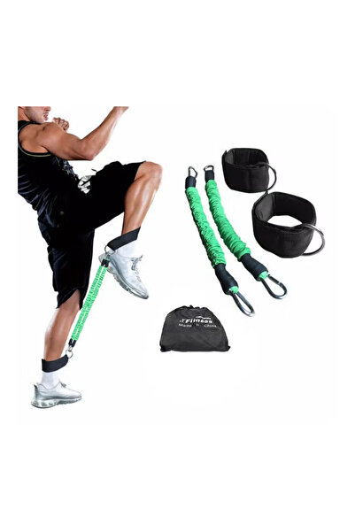 Fitness World Leg Strengthening Resistance Band Set with Ankle Straps, One Size