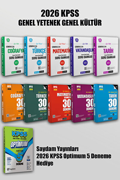 Pegem Akademi Yayıncılık 2026 KPSS Ezberbozan Matematik Türkçe Tarih Coğrafya...