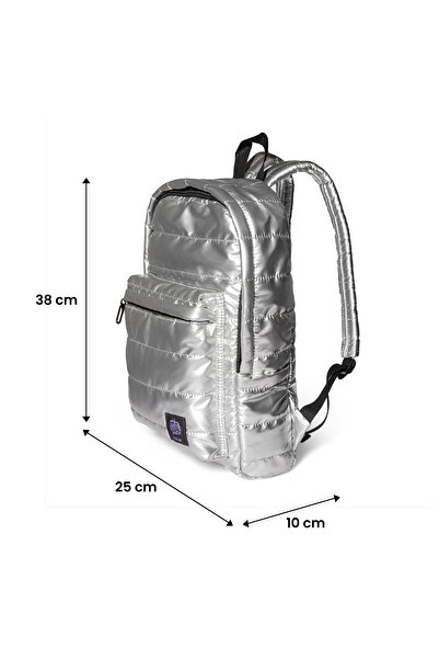Biggdesign Moods Up Calm Quilted Backpack Silver