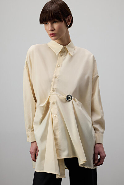 Touché Privé Plied Asymmetric Poplin Shirt