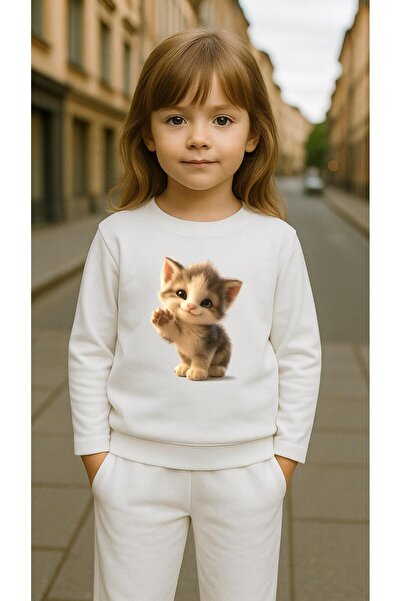 playwear Παιδικό Φούτερ Σετ Ρούχων MINI CAT με στάμπα για Κορίτσια και Αγόρια...
