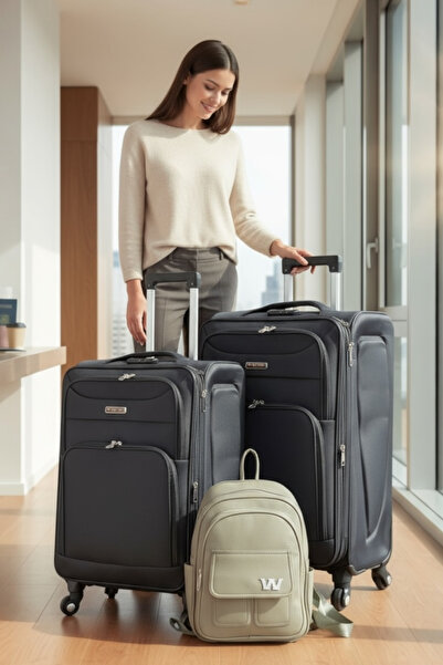 ZAAPPY Soft Material 20 Inch(7-10kg) & 24 Inch(20-25kg) Luggage - Stylish Backpack Combo