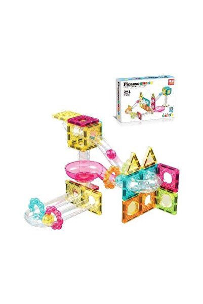 Generic Picasso Magnetic Mini Diamond Marble Run Track Set 45 Pieces | Magnet...