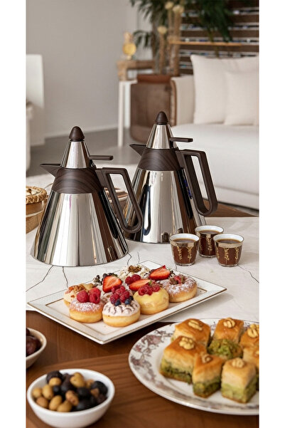 Generic 1 liter/700 ml tea and coffee thermos set with an elegant design