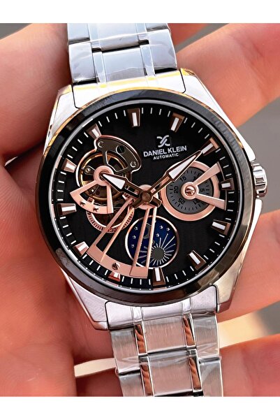 Daniel Klein Automatic Men's Wristwatch 30 Meters Water Resistant Steel Band + Bracelet Gift Vs.B
