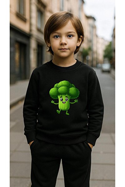 playwear Παιδικό Φούτερ Σετ με στάμπα ΜΠΡΟΚΟΛΙ Για Κορίτσια και Αγόρια με Λαι...