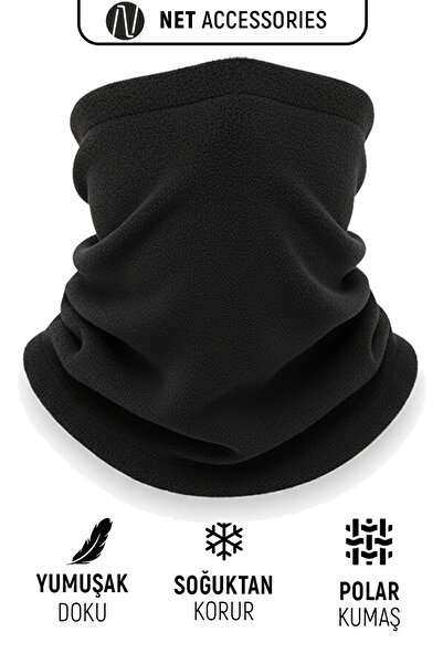 Net Tekstil Triple Black Navy Blue Gray Thermal Fleece Cold-Proof Neck Collar Unisex Cotton Winter