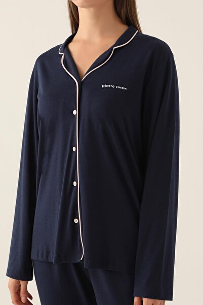 Pierre Cardin Boxed Women's Pajama Set Suitable for Dowry, 50% Modal 50% Cotton, Uzunkol Transitional Women P