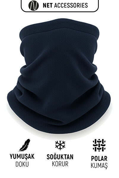 Net Tekstil Triple Black Navy Blue Gray Thermal Fleece Cold-Proof Neck Collar Unisex Cotton Winter