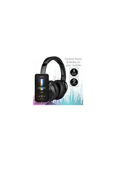 V-TAC Professional Wireless Bluetooth Headphones, Black, With Integrated Microphone