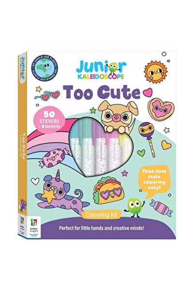 Generic Hinkler Jr Kaleidoscope Colouring Kit Too Cute Edition 64 Page Colori...