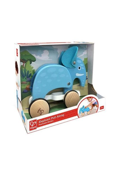 Generic Push And Pull Elephant Wooden Pull Along Toy