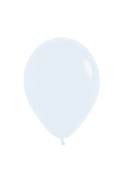 Generic Sempertex Round Latex Balloons, White - 50 Pieces,5in