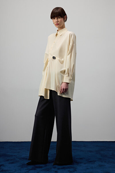 Touché Privé Plied Asymmetric Poplin Shirt