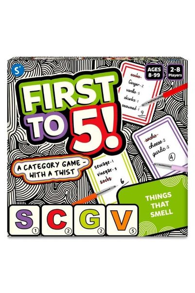 Generic Board & Card Game - First to 5, Category Game with a Twist, Perfect f...