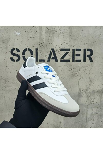 SOLAZER Women's White Orthopedic Sole Line Detailed Casual Sneaker 057