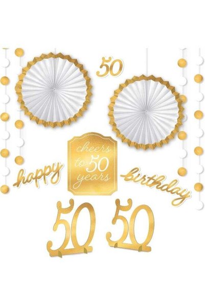 Generic 50th Golden Age Birthday Room Decorating Kit